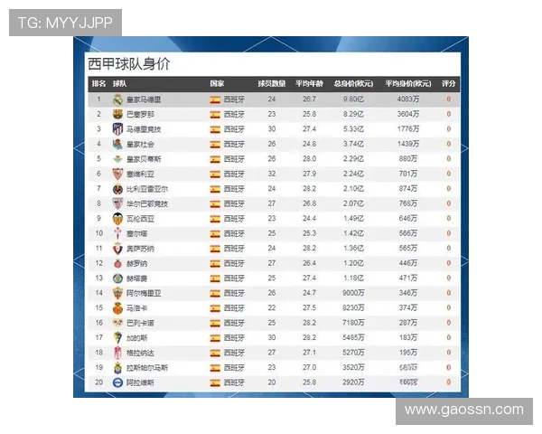 英超与德甲球队总身价排行榜对比与差距分析